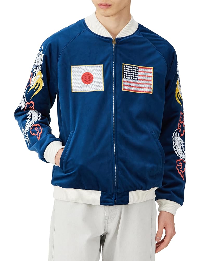 Amazon | [ヒューストン] スカジャン VELVETTEN SOUVENIR JACKET
